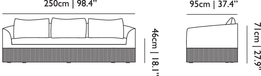 Linedrawing Amami sofa