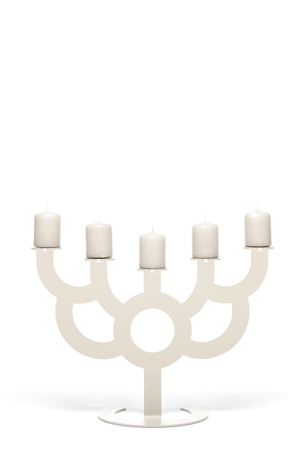 Little Bold candle holder satin front view with candles