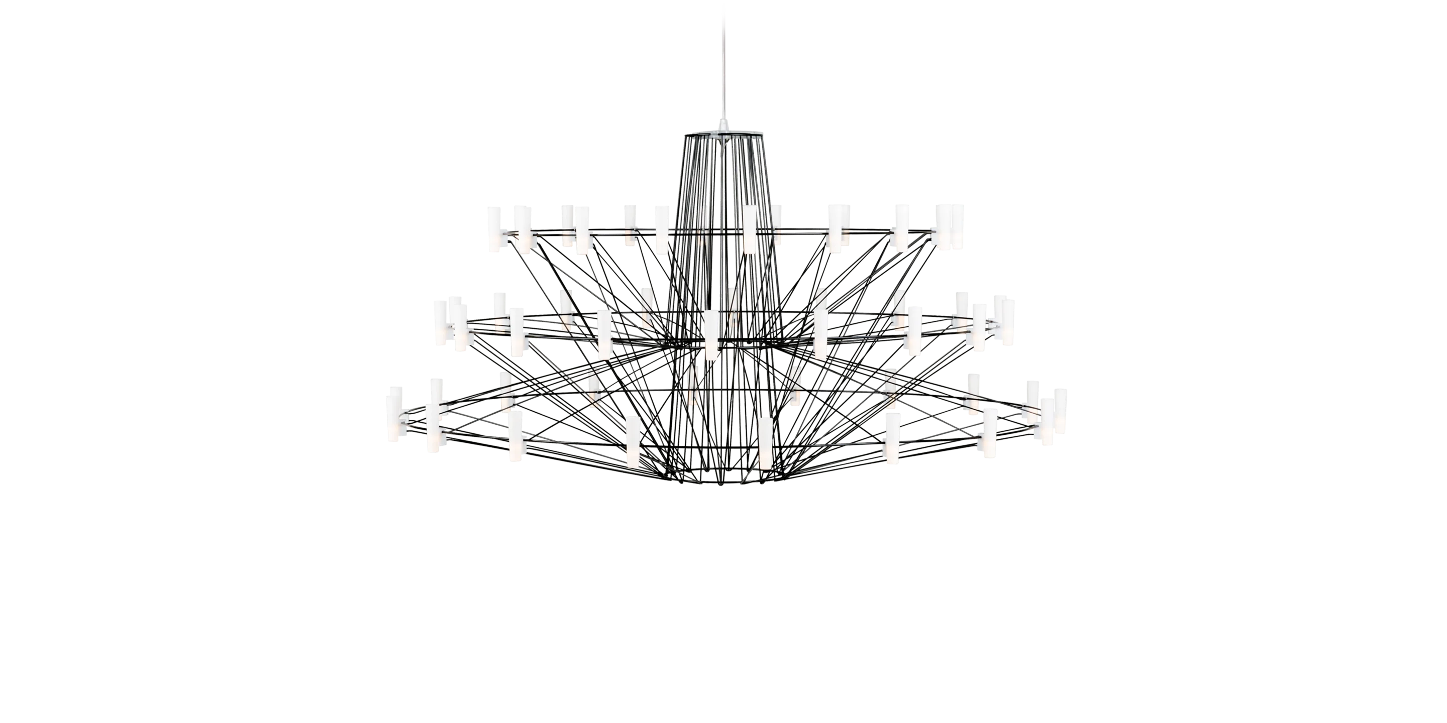 Coppelia suspension light large black front view