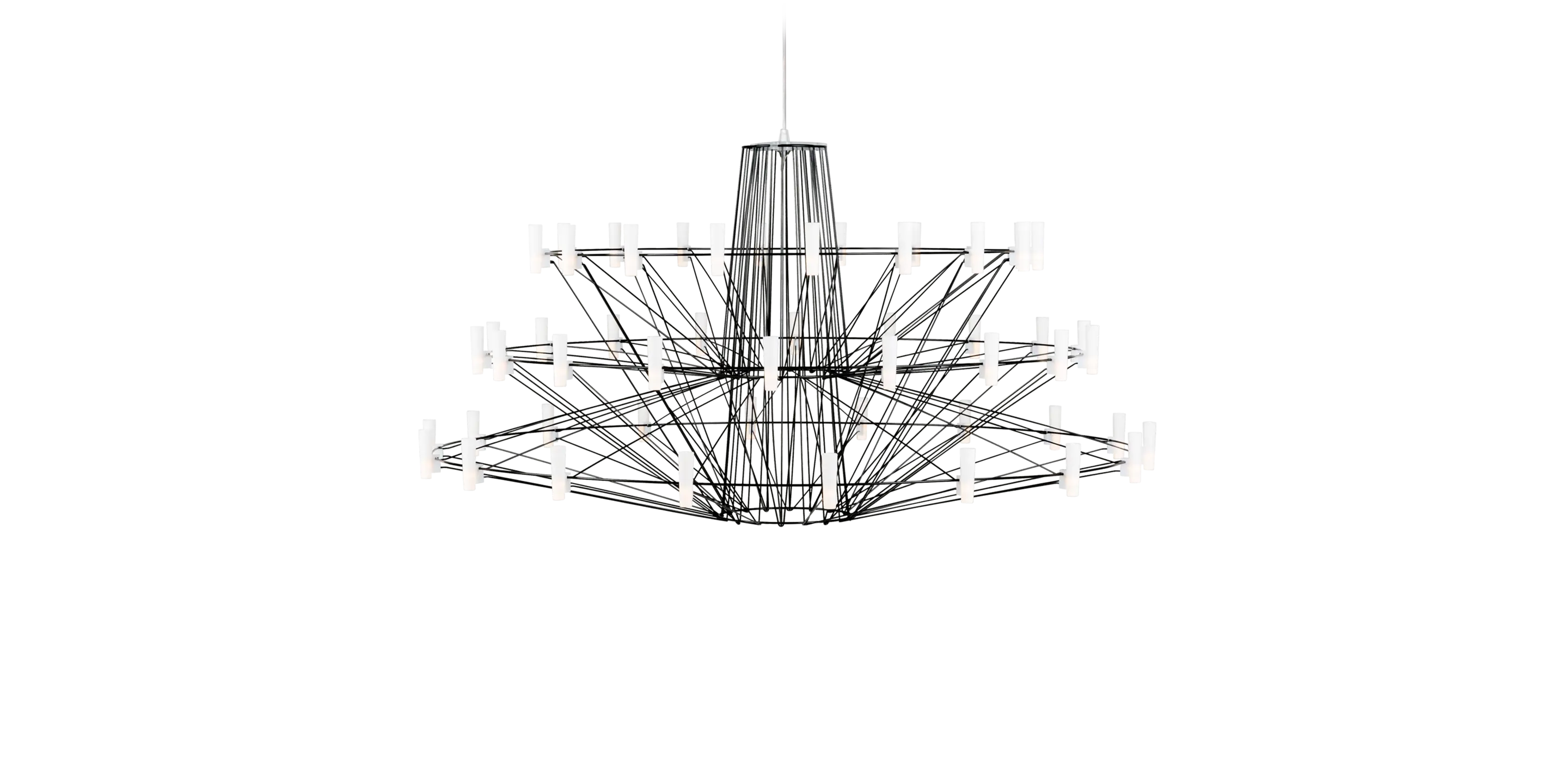 Coppelia suspension light large black front view