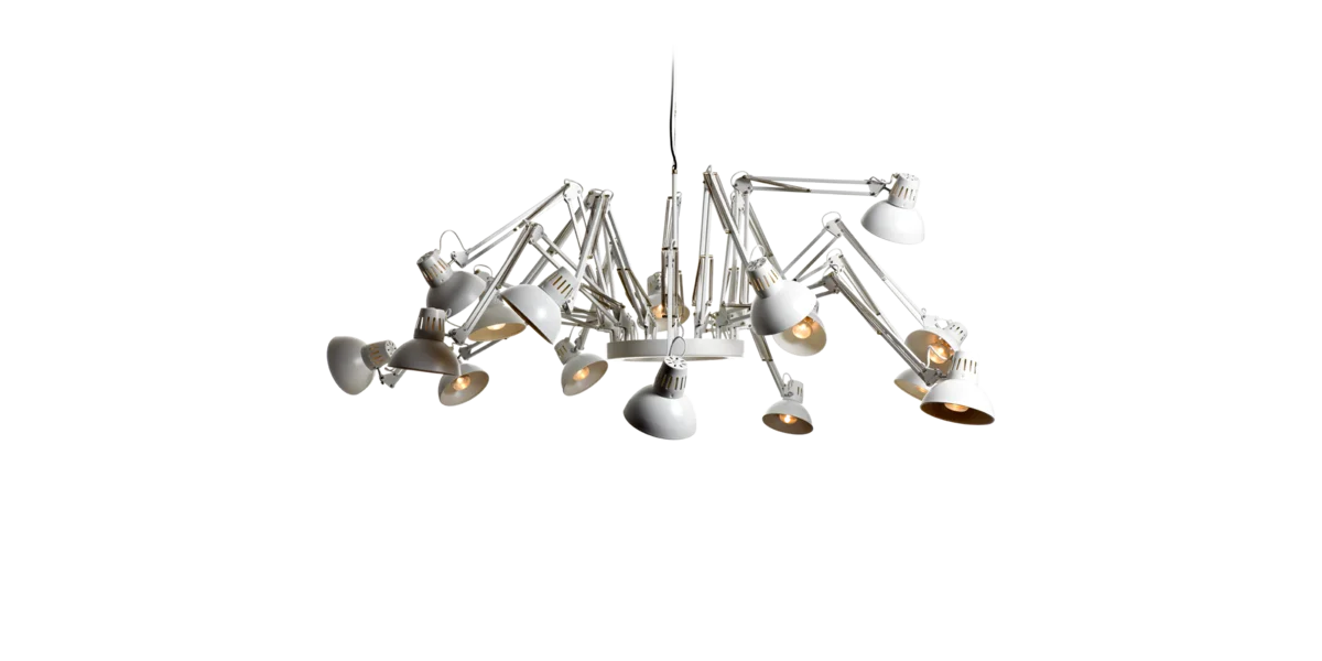 Dear Ingo suspension light white dynamic shape 3 front side