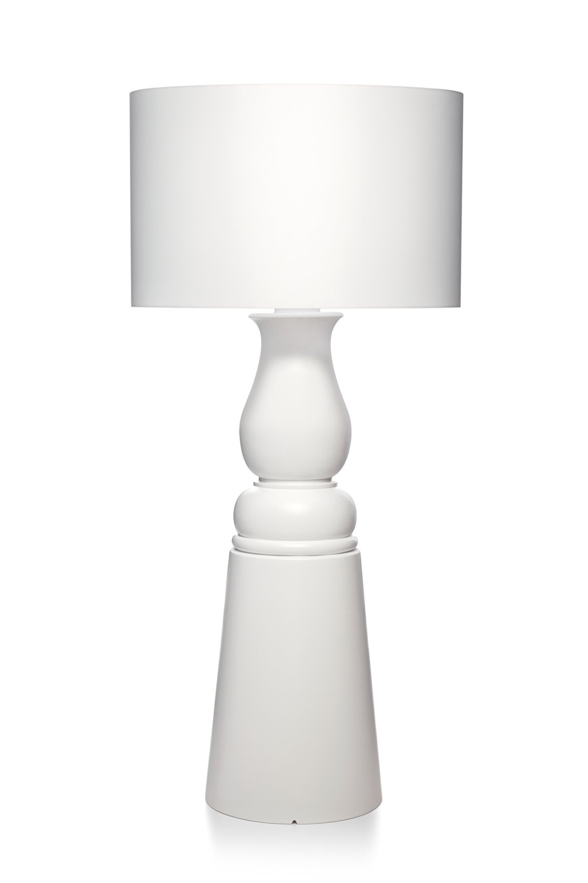 large silver floor lamp
