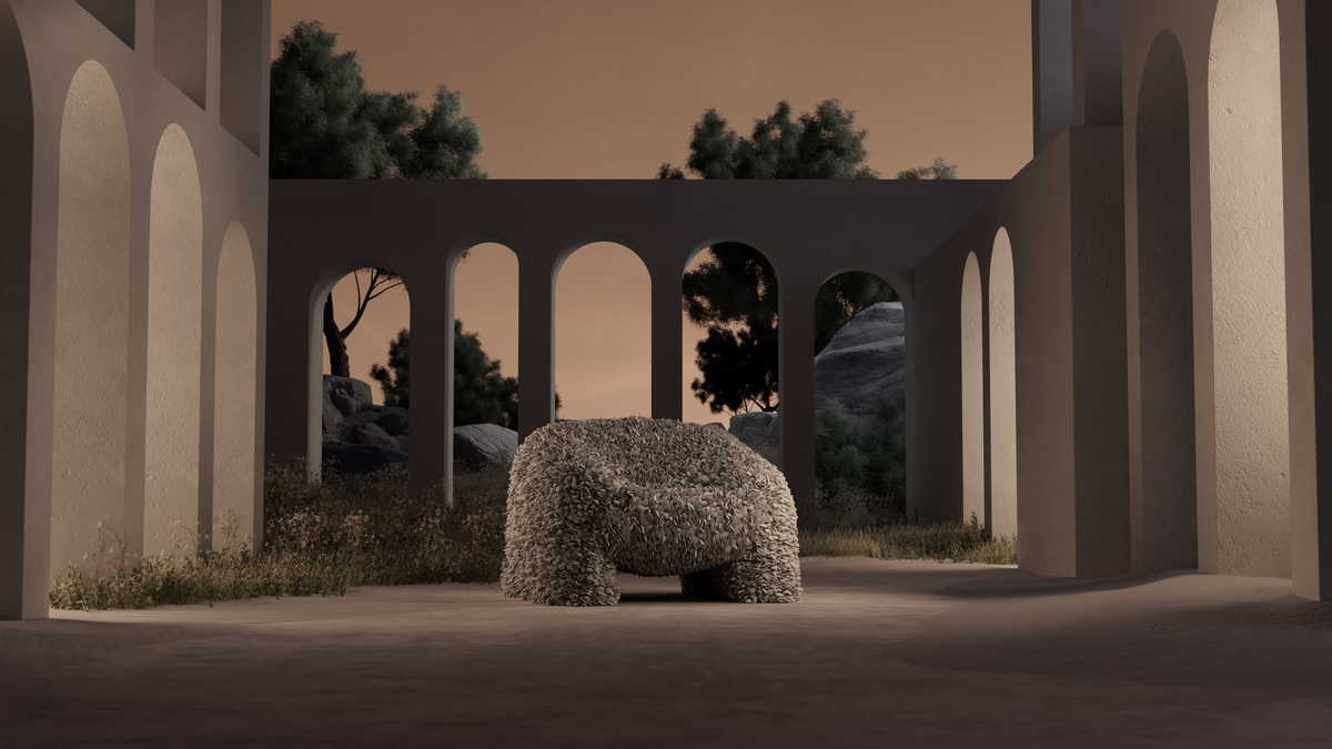 Hortensia Armchair with night background