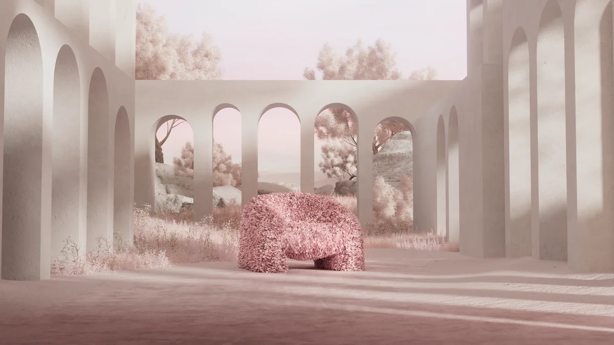 Hortensia Armchair with day background