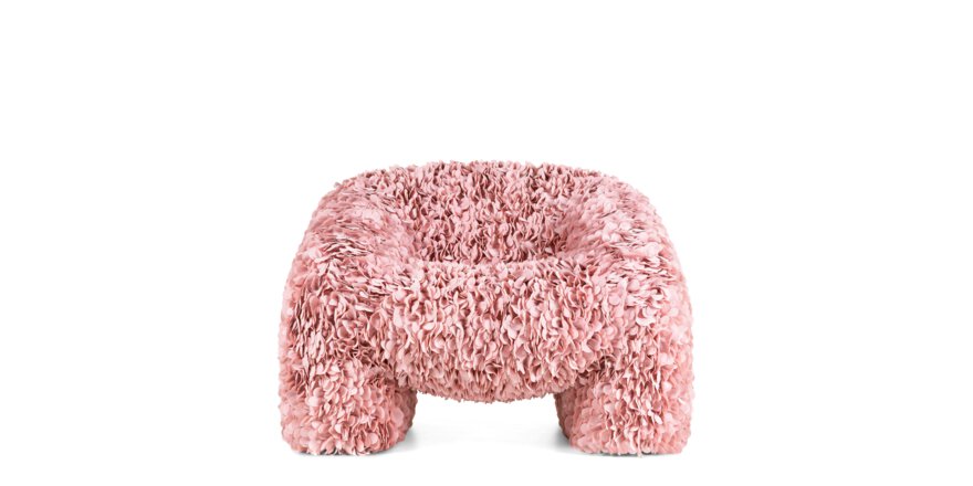 Hortensia Armchair pink front side