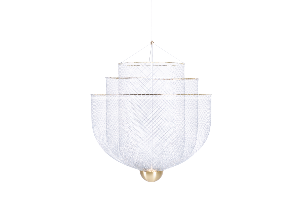 meshmatics chandelier white background sequence