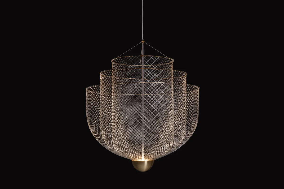 meshmatics chandelier black background sequence