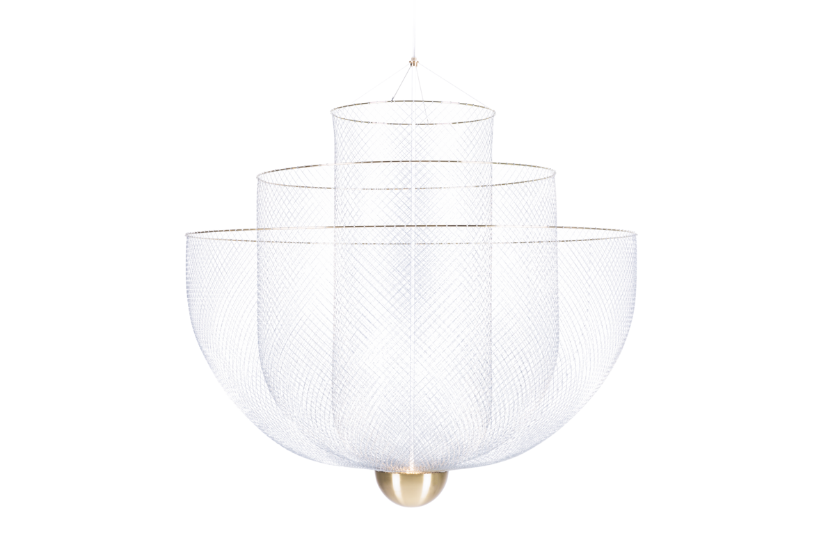 Meshmatics chandelier front view