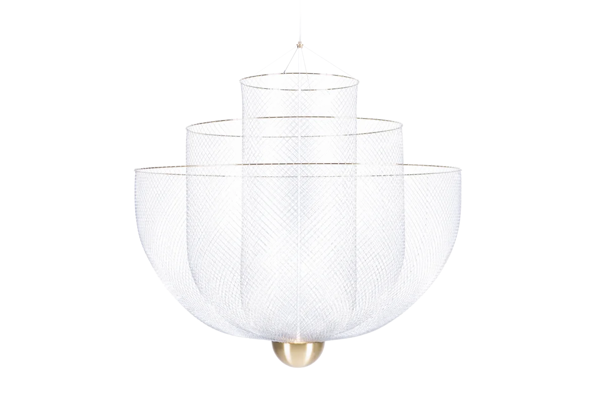 Meshmatics chandelier front view