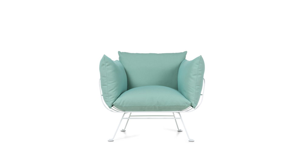 steel blue accent chair