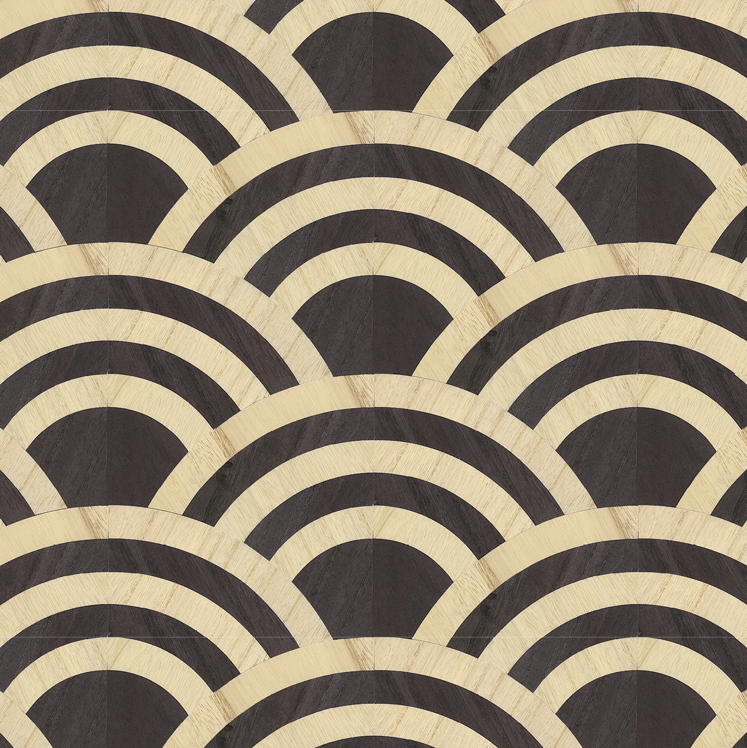 Moooi Wallcovering Lucky O's Birch Black