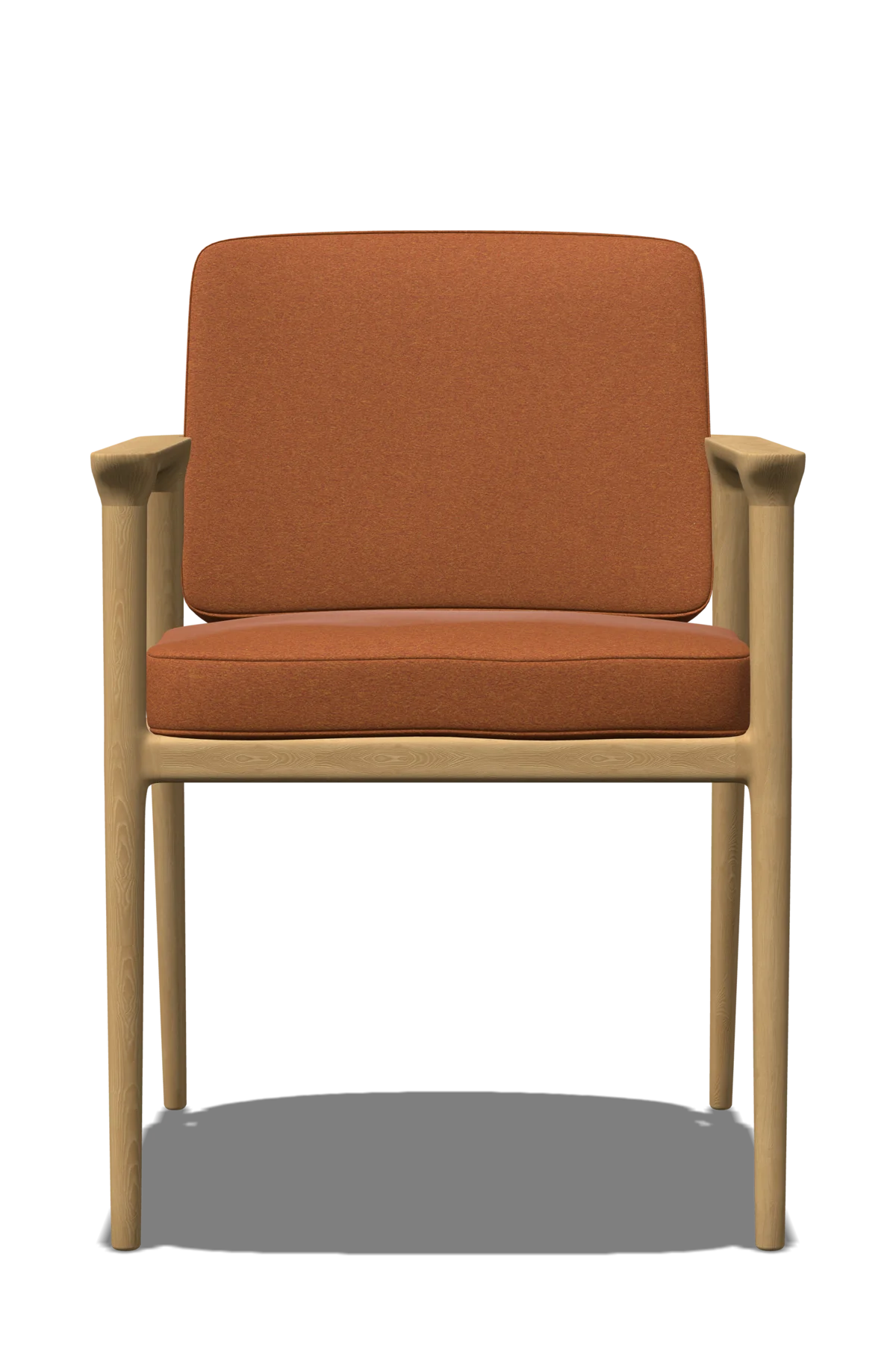 Zio Dining Chair orange front view