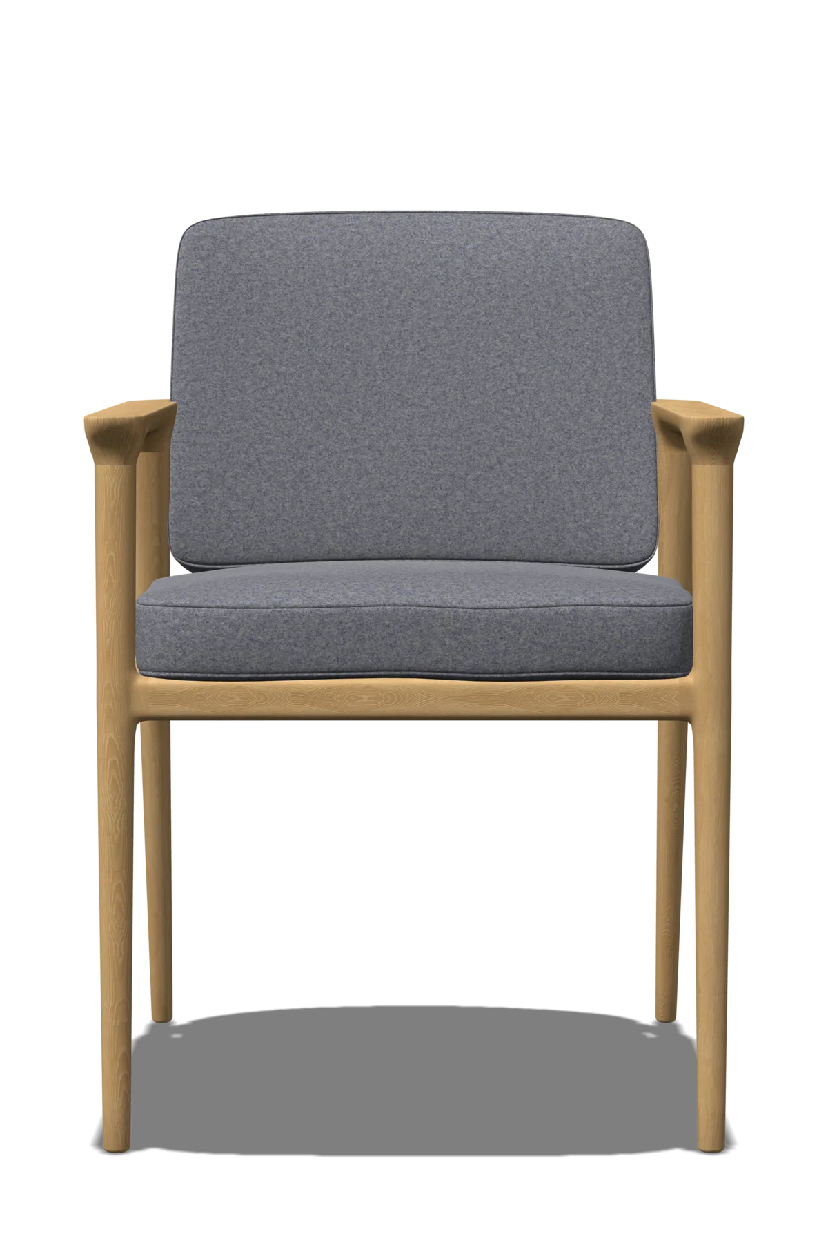 Zio Dining Chair grey front view