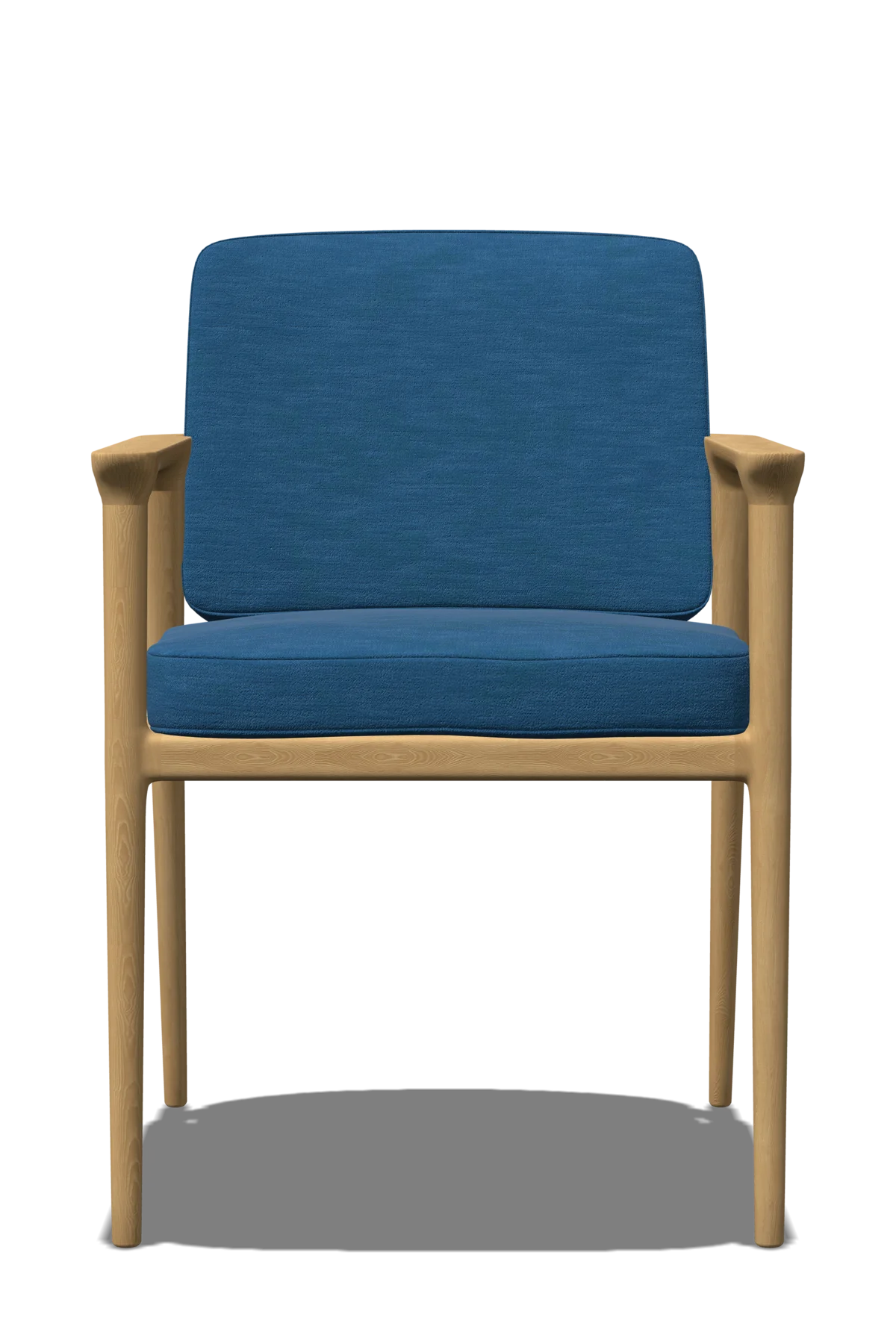 Zio Dining Chair blue front view