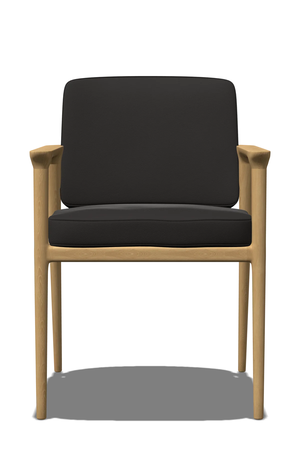 Zio Dining Chair brown front view